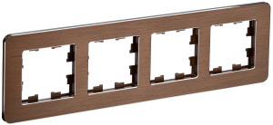 Рамка 4-постовая IEK Brite BR-M42-M-21-K30 коричневый