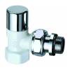 Вентиль FAR запорный угловой , 1/2 ВР (серебрянное покрытие -белая эмаль), EPDM