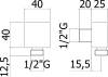 Шланговое подключение Paffoni Level ZACC238NO 1/2" черное фото 2