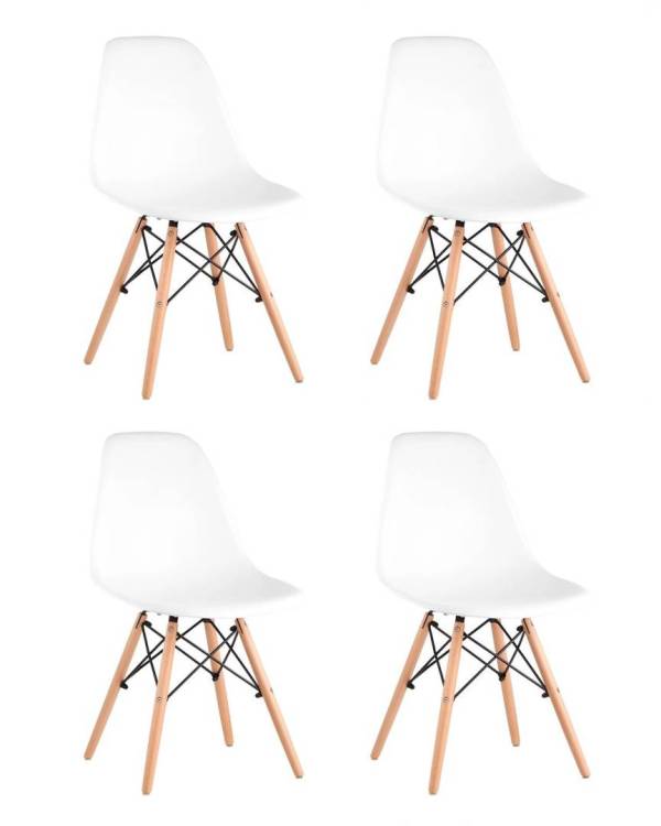 Набор из 4 стульев Stool Group Eames Style DSW Y801-V SEAT white x4 белый