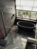Душевая перегородка MaybahGlass MGD-728-5ш 79x195, стекло бронза матовая 8 мм, профиль хром матовый фото 3