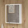 Зеркало-шкаф Equil Corner szCORNER70 с подсветкой, розеткой и часами, белый, 80x70 фото 5