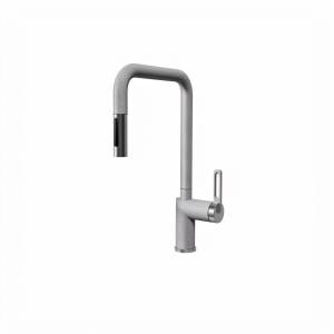 Смеситель для кухни Granula GR-8173 базальт, с выдвижным изливом