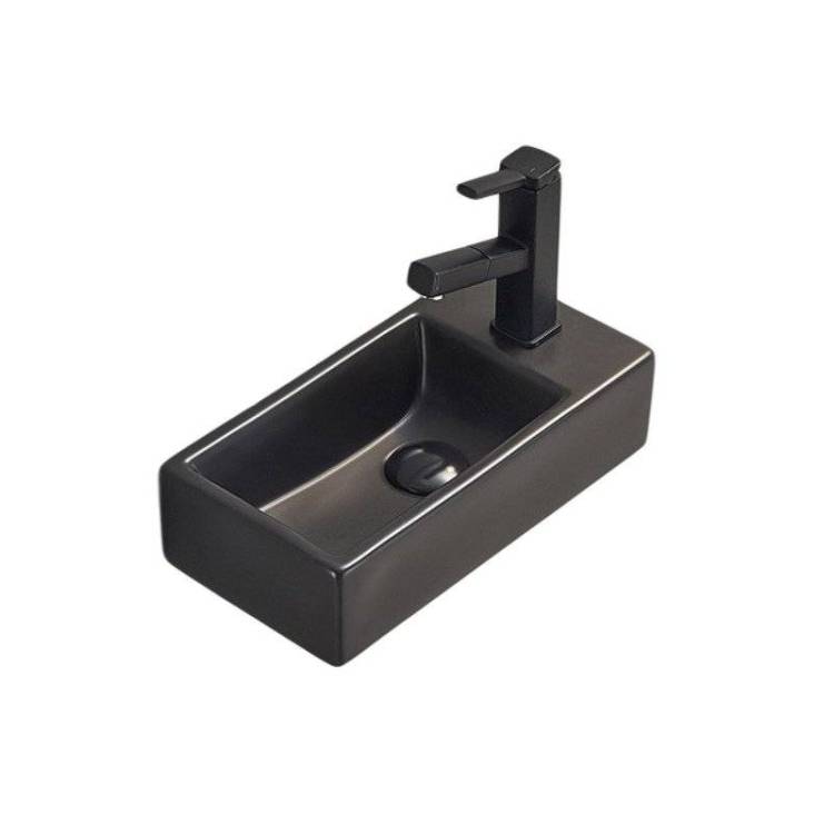 Раковина Gid Suspendido 62201L Bm9270L 40 см, черная матовая