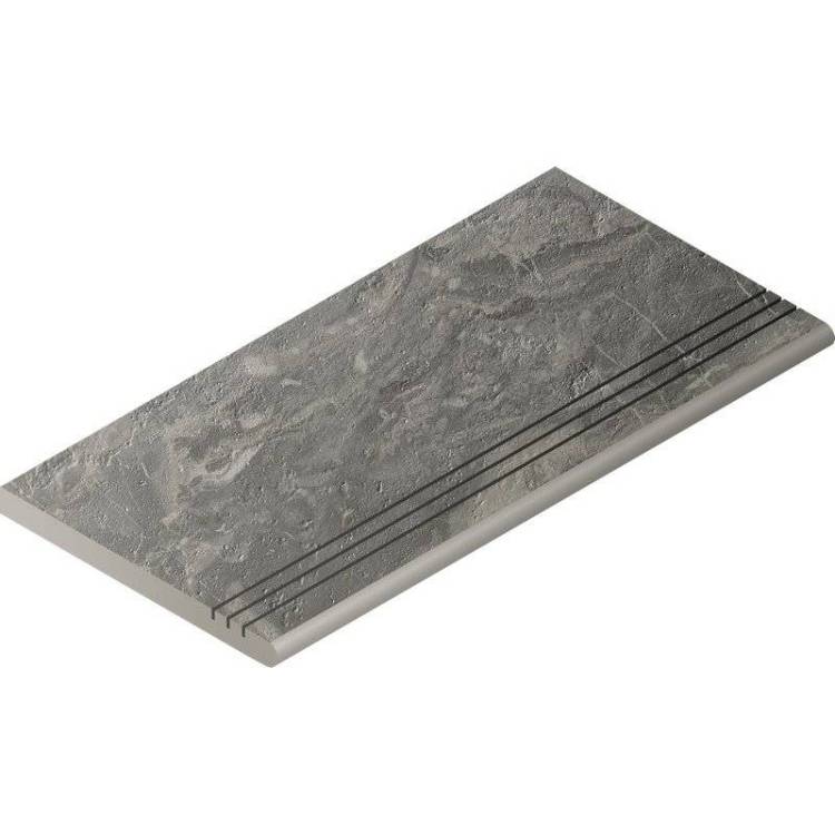 Ступень Italon Шарм Делюкс X2 620040000107 Гриджио Оробико Закругленная Грип 30x60