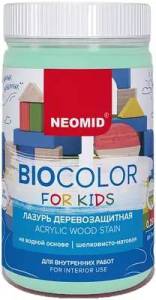 Лазурь деревозащитная Neomid Bio Color For Kids бирюзовая 0.25 л