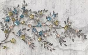 3D Фотообои Artegrafico «Перламутровые цветы» FANT-045 песок