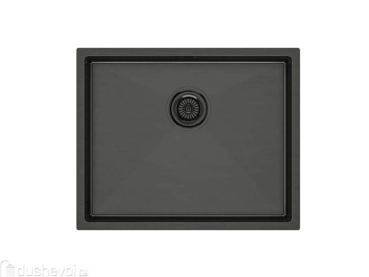 Мойка кухонная Paulmark Next PM215444-GM вороненая сталь