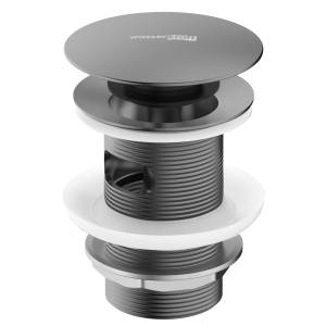 Донный клапан Wasserkraft A024GR с переливом, графит