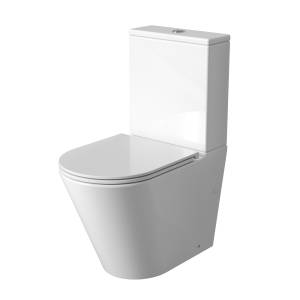 Унитаз-компакт Grossman Торнадо GR-4458MSQ безободковый, с микролифтом, белый матовый