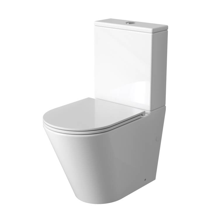 Унитаз-компакт Grossman Торнадо GR-4458MSQ безободковый, с микролифтом, белый матовый