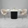 Стол Bradex Home Festa RF 0839 керамогранит Calacatte gold (глянец), черный 140x85x77 фото 17