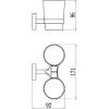Держатель для двух стаканов Savol 87 S-008768 хром фото 2
