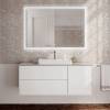 Раковина Kerama Marazzi Plaza PLR.wbi.55.1 встраиваемая сверху 55, белая глянцевая фото 3