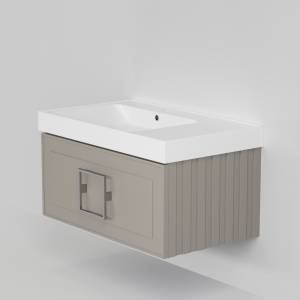 Тумба под раковину La Fenice Cubo Cappuccino 80 бежевый матовый
