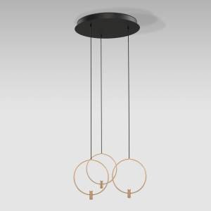 Подвесной светодиодный светильник Eurosvet Layla 50257/3 LED черный/ латунь