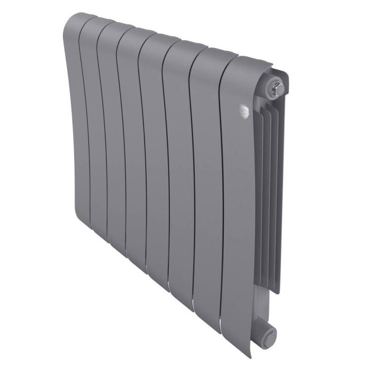 Дизайн-радиатор биметаллический Royal Thermo Infinity 500 Silver Satin - 8 секц.