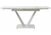 Стол Woodville Alarti 493185 gloss statuario white sintered stone/white 120(180)x80x76 фото 4