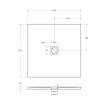 Поддон для душа BelBagno Uno TRAY-MR-UNO-A-90-35-W-NO с сифоном и чёрной матовой декоративной накладкой, 90x90 фото 5