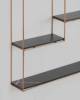 Полка навесная Stool Group Square FDC9684 g bl/m золотая, черный мрамор 50x10x50 фото 4