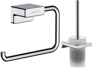 Набор Hansgrohe AddStoris Держатель туалетной бумаги 41771000 + Ершик 41752000 хром
