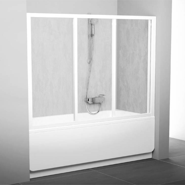 Шторка на ванну Ravak AVDP3-170 Rain, профиль белый