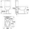 Унитаз-компакт Grohe Bau Ceramic 39349000 безободковый фото 4
