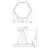 Подвесной светодиодный cветильник Geometria ЭРА Hexagon SPO-122-W-40K-066 66Вт 4000К белый Б0050552 фото 7