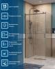 Душевой уголок BelBagno SOFT_CLOSE-2-AH-1-100/80-C-GM профиль оружейная сталь, стекло прозрачное, 100x80x200 фото 9