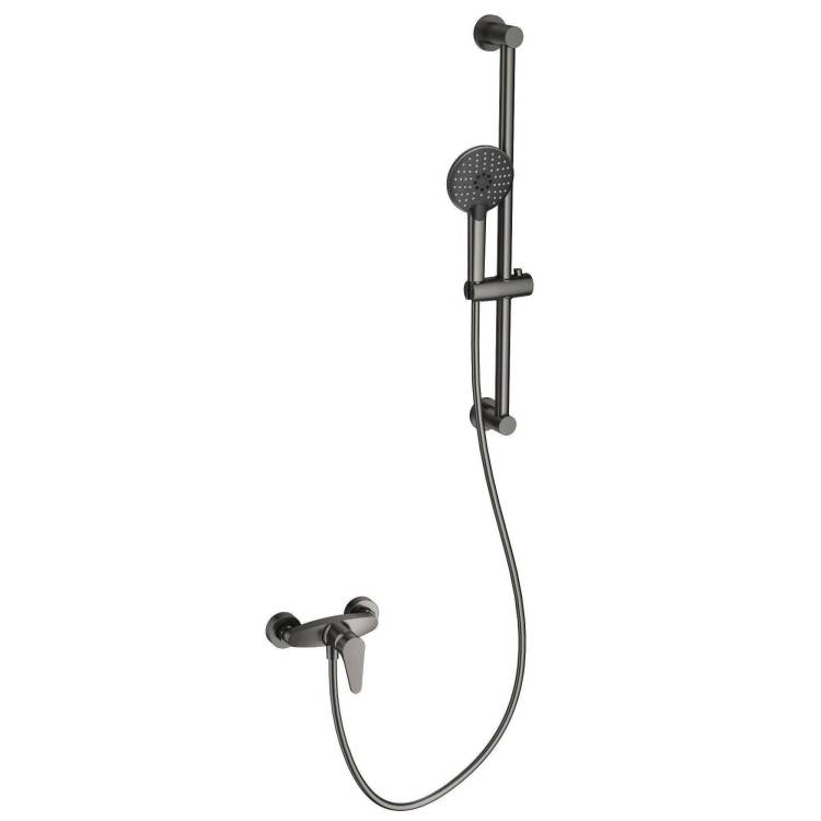 Смеситель для душа Wonzon & Woghand WW-AE3103-BGG с душевым гарнитуром, темный графит