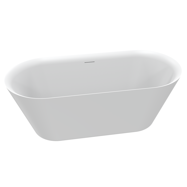 Акриловая ванна AQUAme AQM3501MW 167.6x75, белый матовый