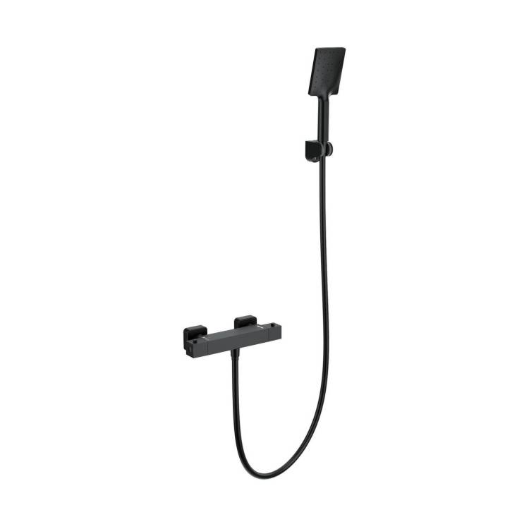 Смеситель для душа Wonzon & Woghand WW-B2026-A-MB термостатический, черный матовый