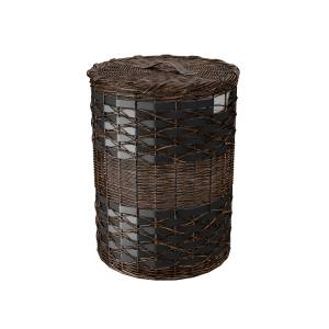 Корзина для белья Wasserkraft Bever WB-240-M черный, коричневый