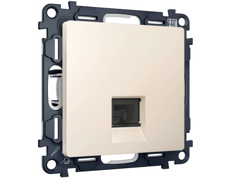 Комплект механизма компьютерной розетки Ambrella Volt MA MA332005 бежевый матовый