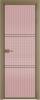 Межкомнатная дверь Profil Doors 3 AX цвет профиля Шампань, стекло безопасное 6 мм мору розовое 800x2000