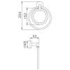 Полотенцедержатель Haiba HB1704-1 двойное кольцо, хром фото 2