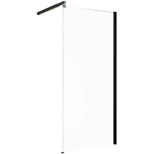 Душевая перегородка Alex Baitler AB29100B1 профиль черный, стекло прозрачное, 100x200