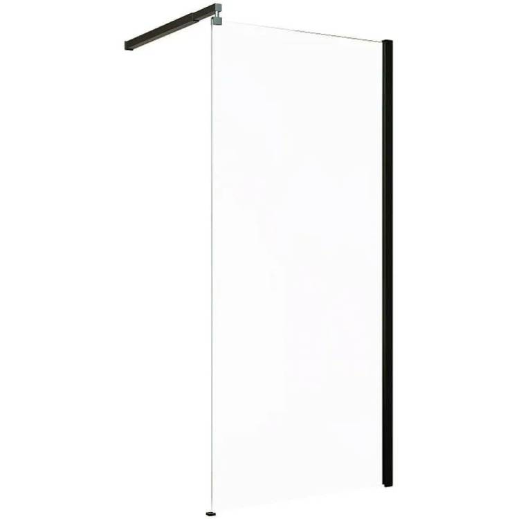 Душевая перегородка Alex Baitler AB29100B1 профиль черный, стекло прозрачное, 100x200