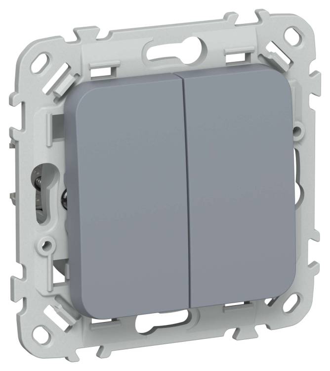 Выключатель жалюзи с блокировкой IEK Flite FI-V15-0-10-K35 маренго