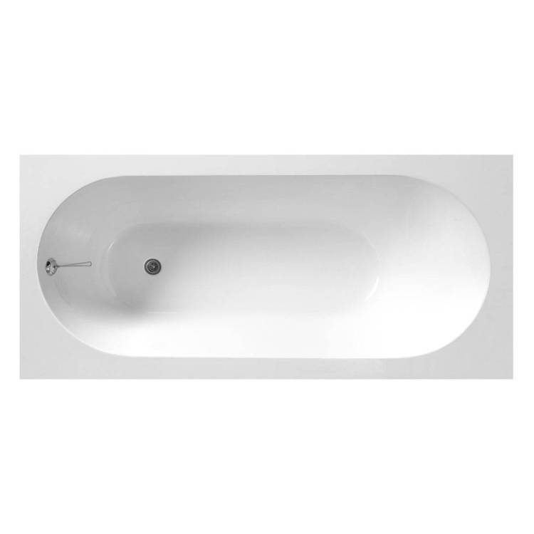 Ванна из искусственного камня Belux Борнео 180x80 с подставкой, белая глянцевая