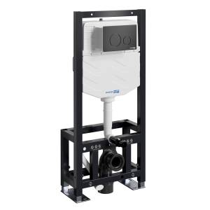 Система инсталляции для унитазов Wasserkraft Dill 61TLT.010.ME.MB02 клавиша черный матовый