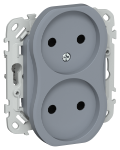 Розетка 2-местная IEK Flite FI-R20-10-1-K35 маренго