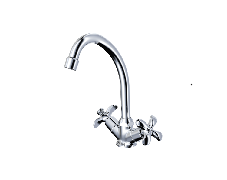 Смеситель для раковины Avrora Dune AV2220 с высоким поворотным изливом, хром