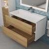 Тумба под раковину Uperwood Barsa 2937205251 подвесная, белая, дуб сонома, 90 см фото 5