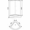 Душевая кабина Arcus Style S-30 80x80x215, фронтальные стекла - матовые фактурные, задние - белые матовые фото 2