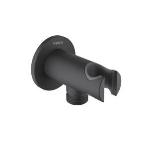 Шланговое подключение Aquatek AQ2460MB с держателем, черный матовый