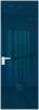 Межкомнатная дверь Profil Doors 1 AGK цвет профиля Вайт, стекло безопасное 4 мм зеркало синее 700x2000