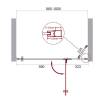 Душевая дверь BelBagno Kraft B-12-60/40-C-Cr-R фото 2