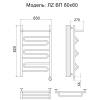 Полотенцесушитель электрический Ника Curve ЛZ ВП 80/60 правый тэн, хром фото 3