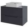Тумба с раковиной Orange Line Li-70TugMDF+B04-405W графит матовый, 70 см